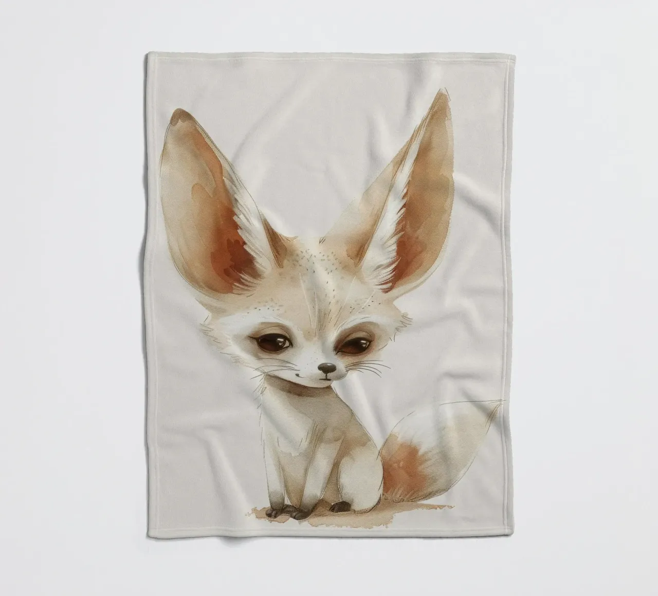 La simpatica volpe di Fennec - un'estrosa compagna del deserto coperta in pile da DesignDoodle