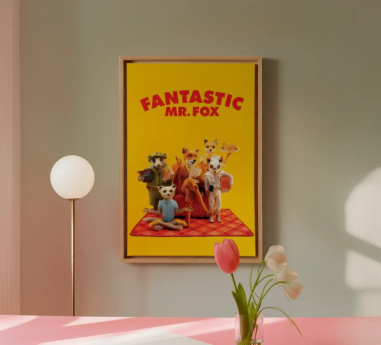 Película Fantastic Mr. Fox lienzo con Marco flotante de STAR CINEPLEX
