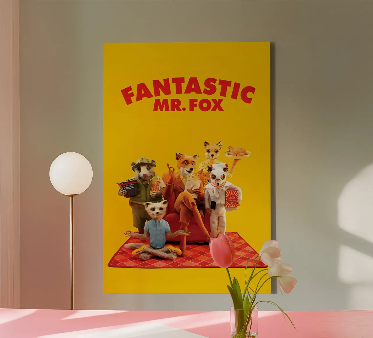 Película Fantastic Mr. Fox lienzo con Marco flotante de STAR CINEPLEX