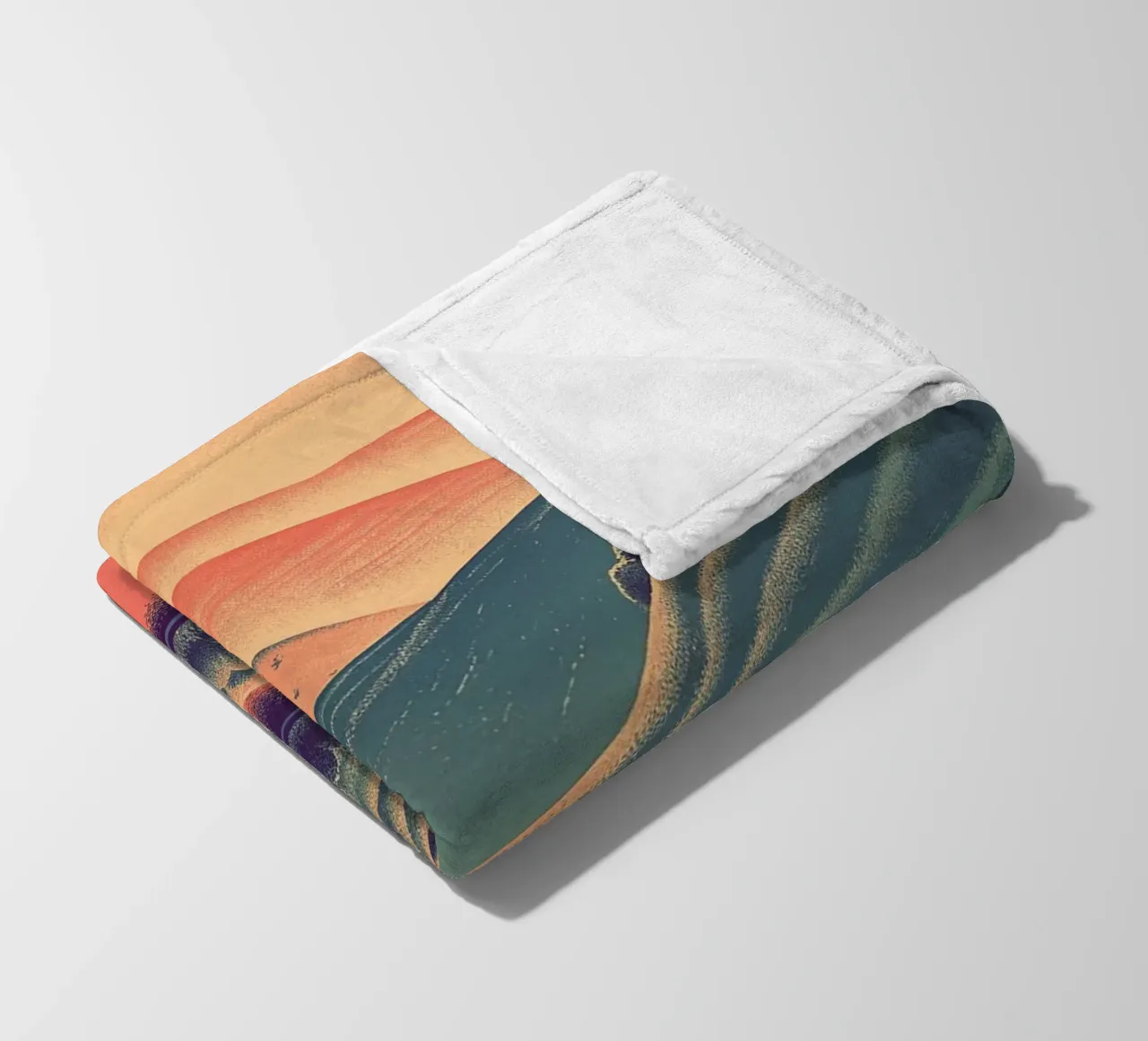 Un paesaggio minimalista di colline ondulate coperta in pile da Artistic-shop