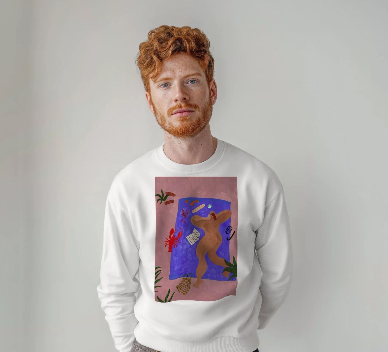 Blue Blanket felpa da Nudes and Croissants