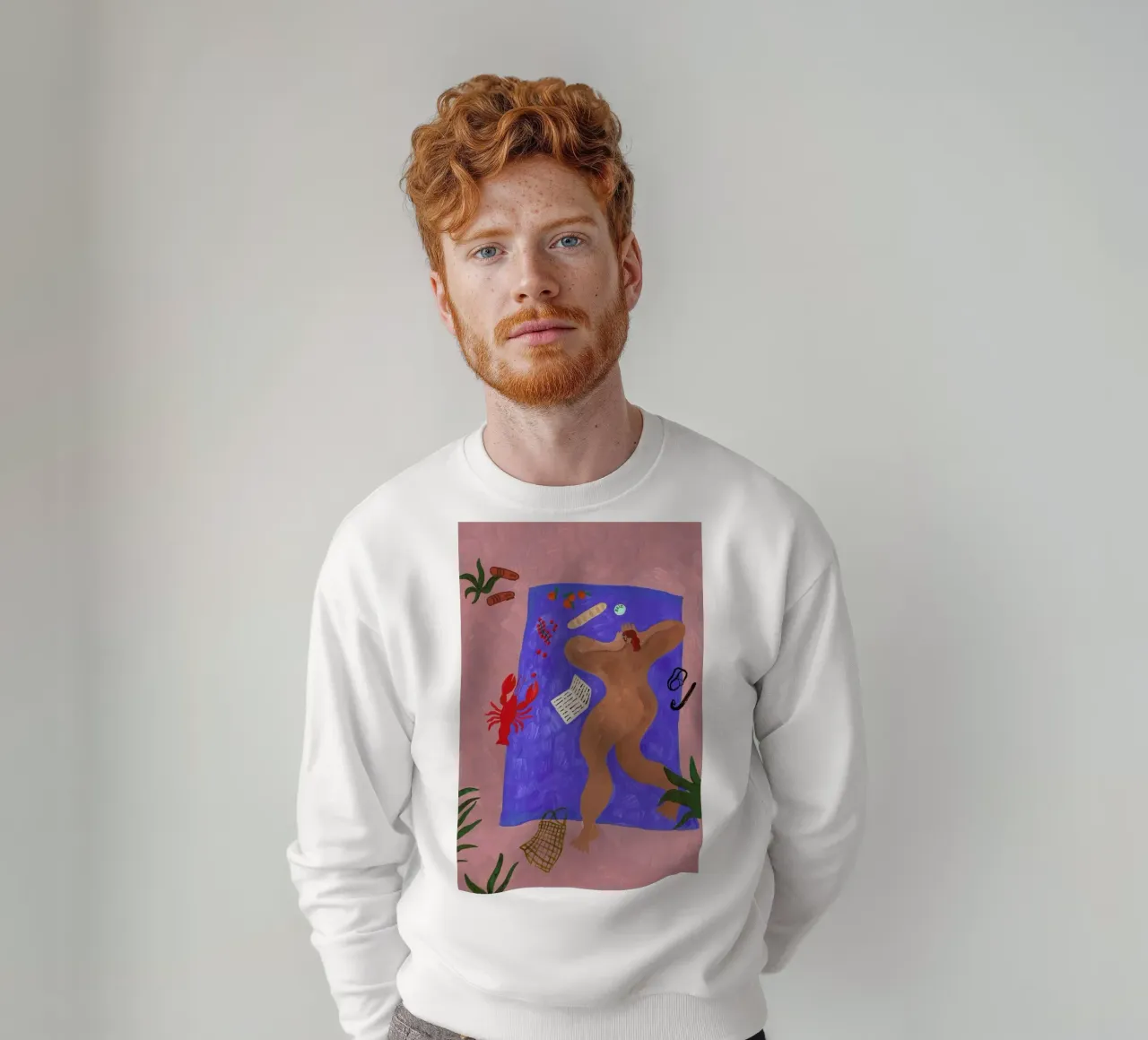 Blue Blanket sweatshirt by Nudes and Croissants