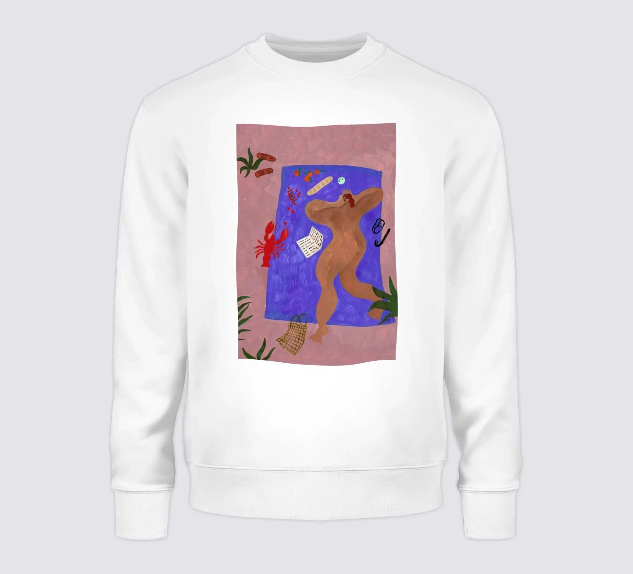 Blue Blanket felpa da Nudes and Croissants