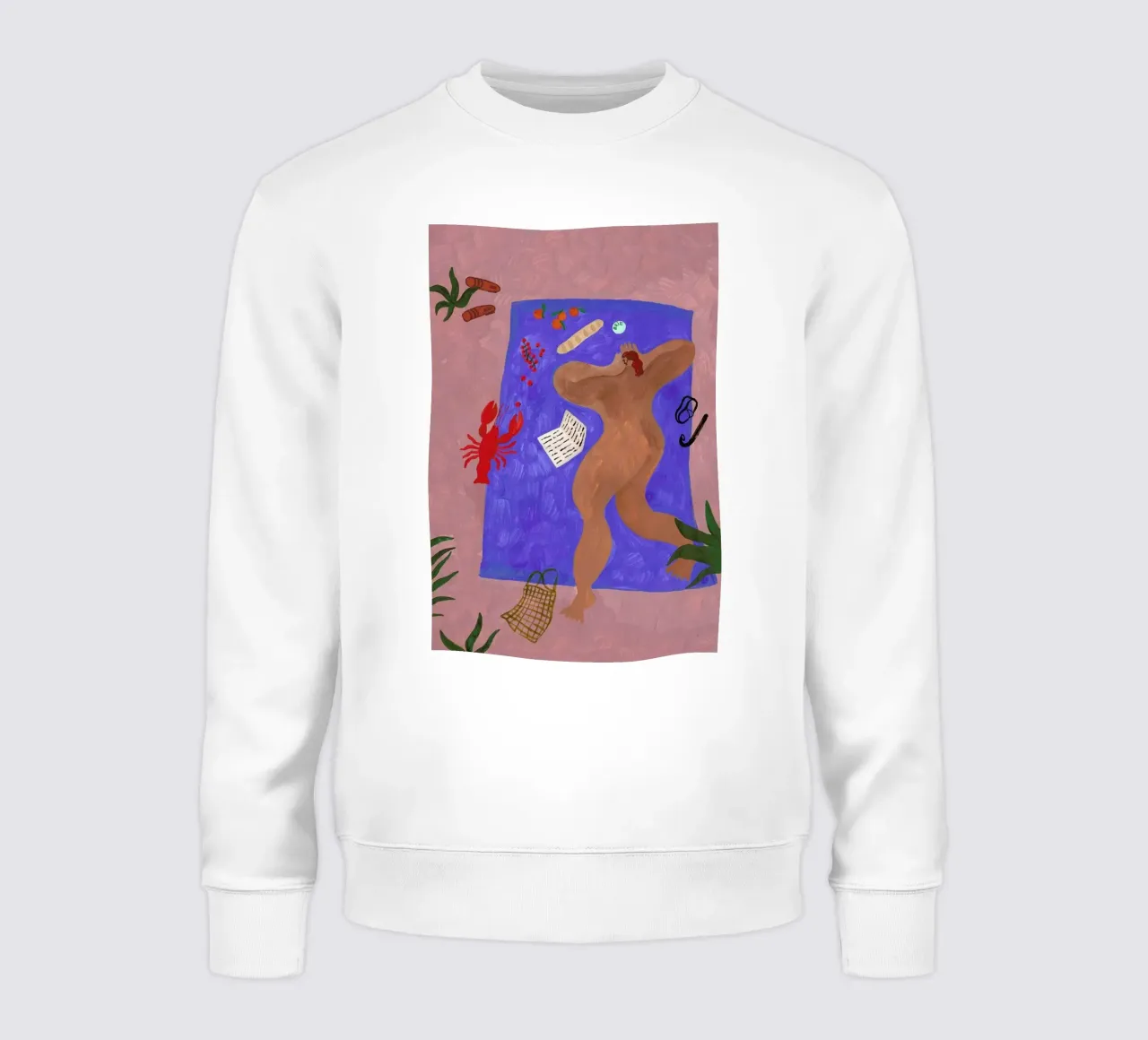 Blue Blanket sweatshirt by Nudes and Croissants