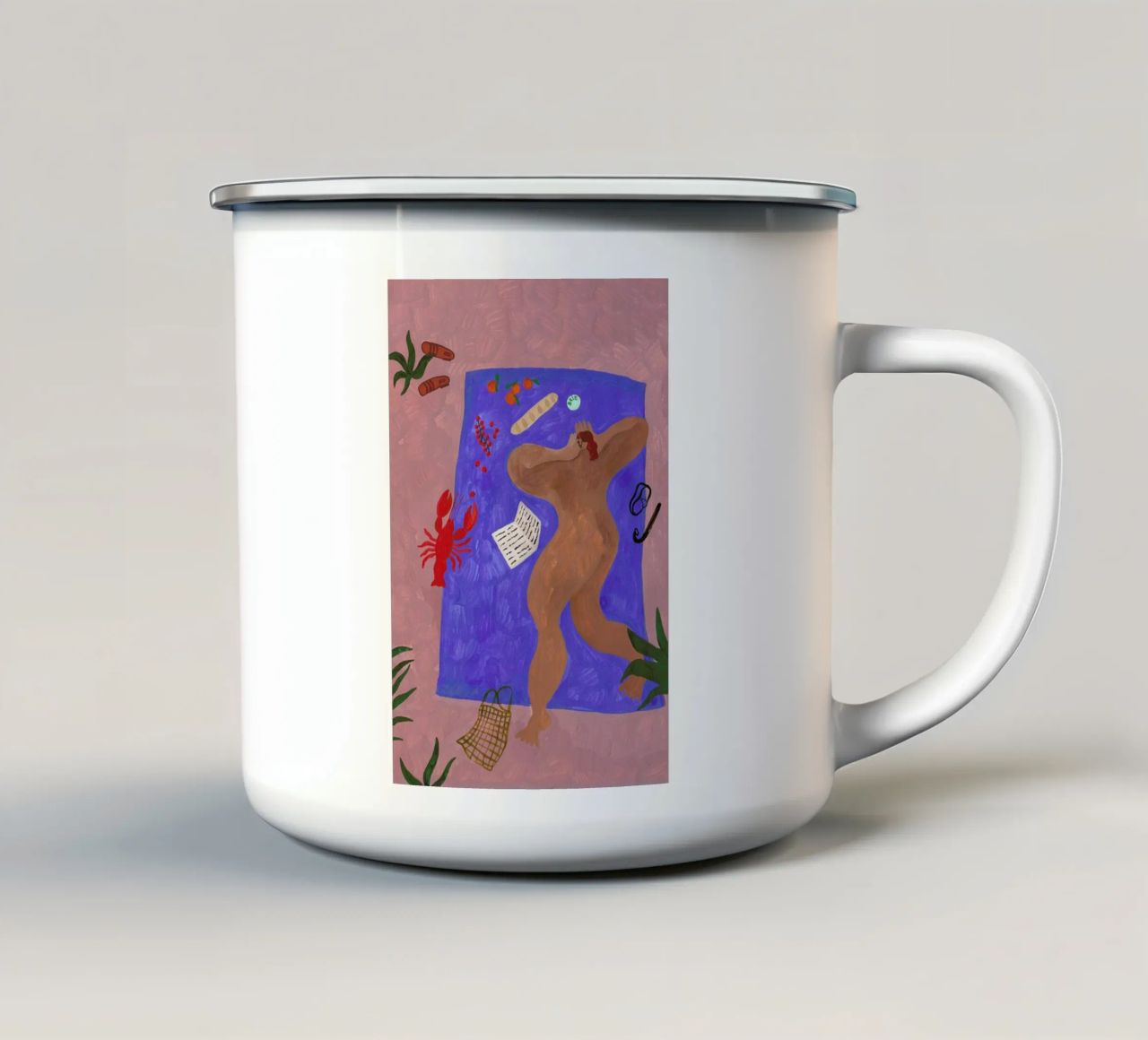 Blue Blanket tazza in smalto da Nudes and Croissants