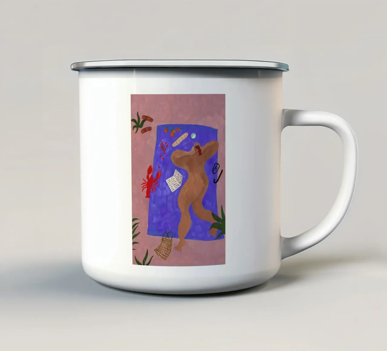 Blue Blanket tazza in smalto da Nudes and Croissants