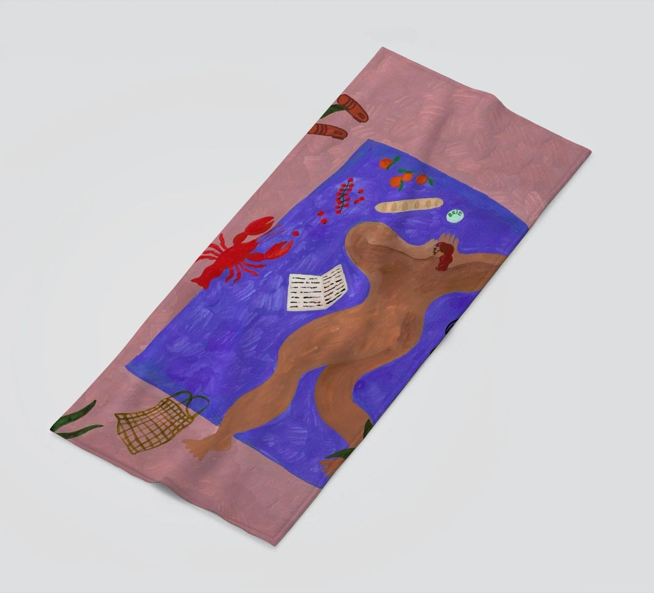 Blue Blanket telo mare da Nudes and Croissants