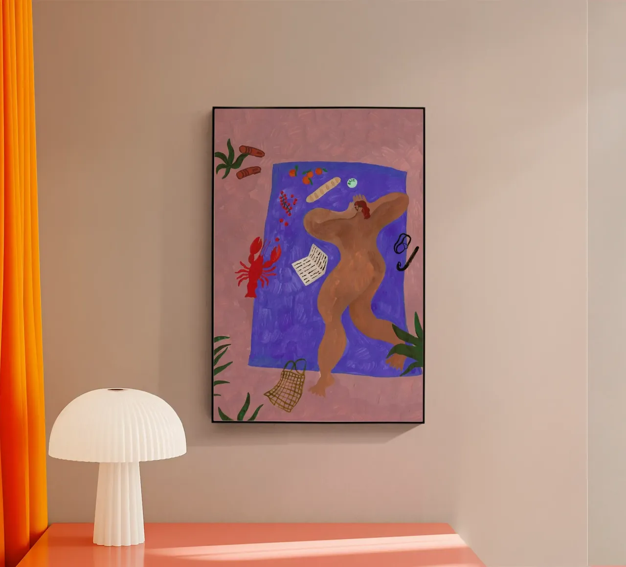 Blue Blanket plexiglass da Nudes and Croissants