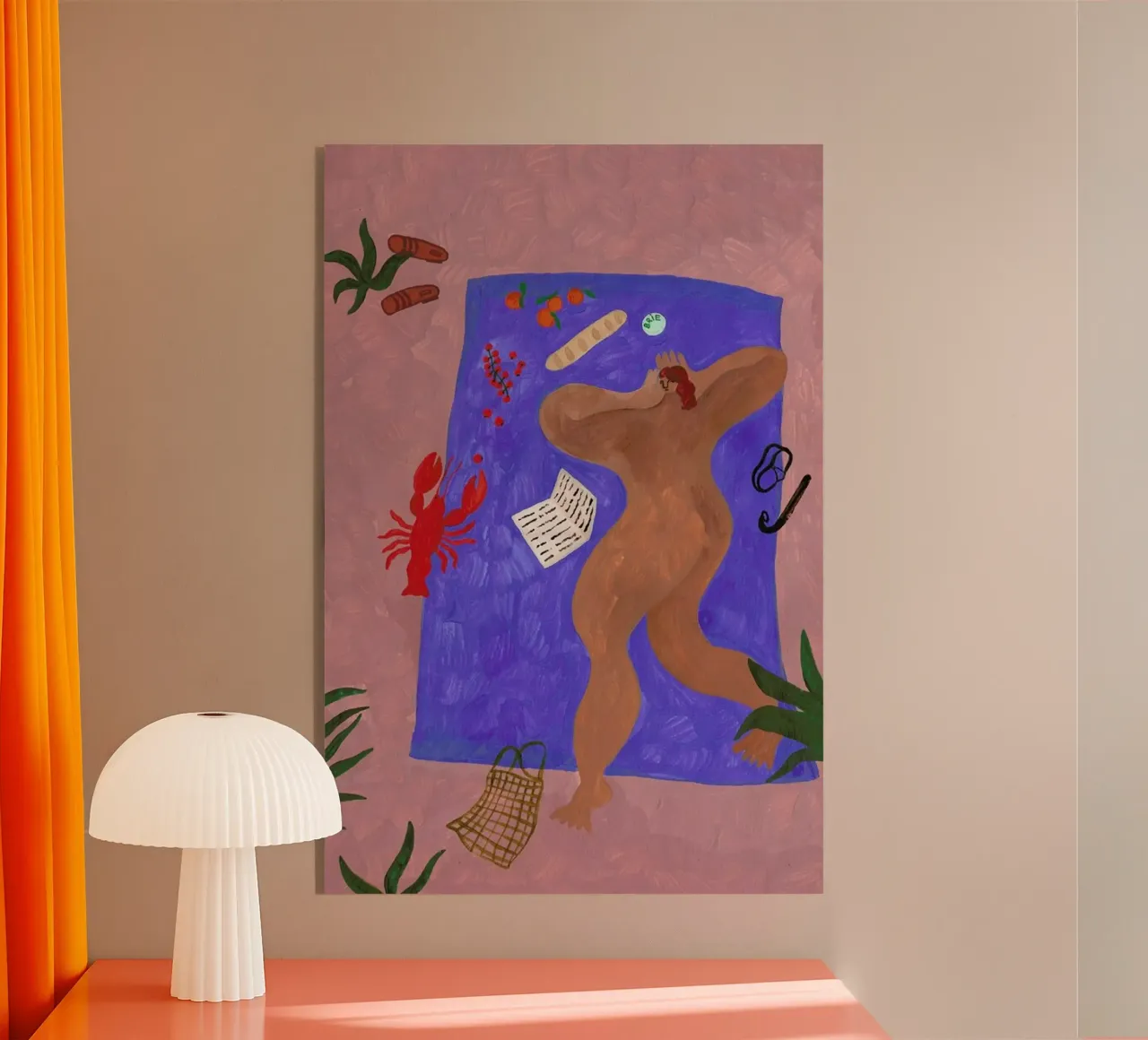 Blue Blanket plexiglass da Nudes and Croissants