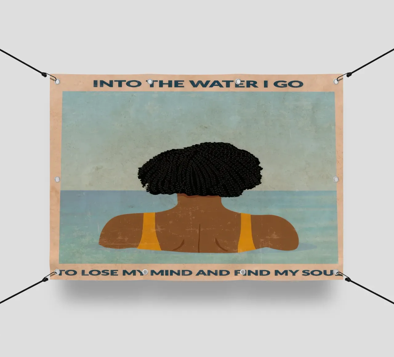 Into the Water (afro) telo in pvc da burnet