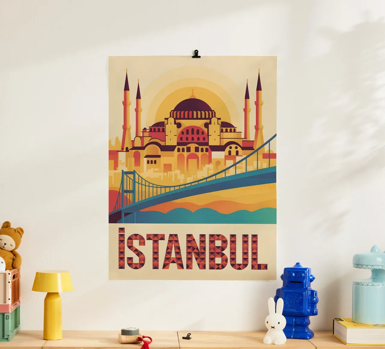 Istanbul retro Reiseposter poster con telaio in plastica da Vintage Travel Art