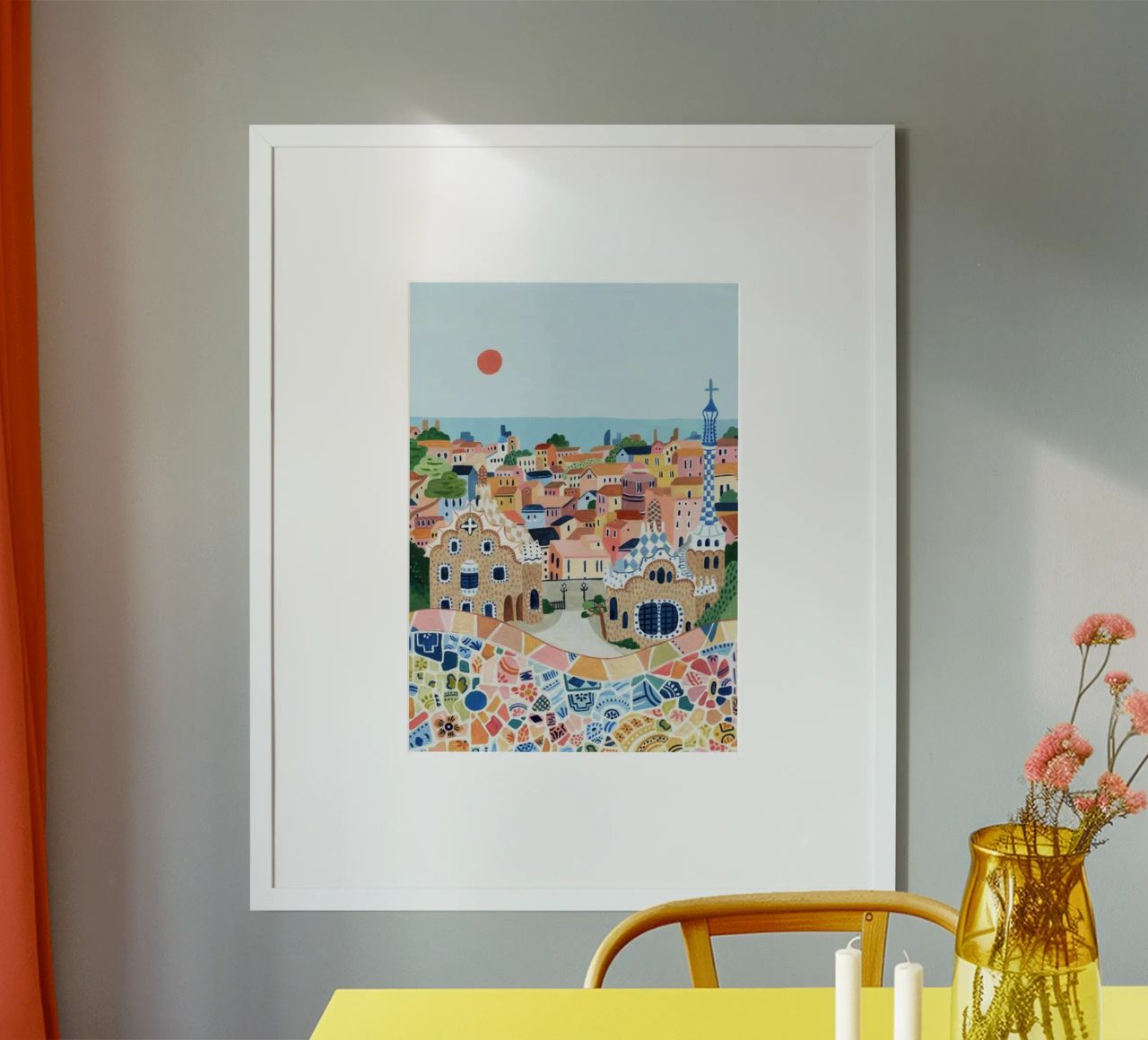 Barcelona Travel Print poster by Almaprint