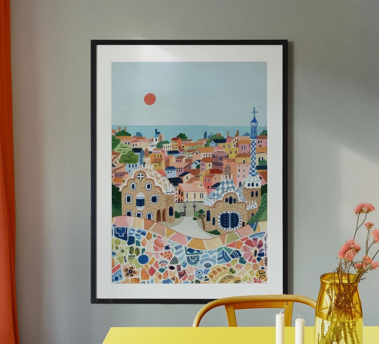 Barcelona Travel Print poster by Almaprint