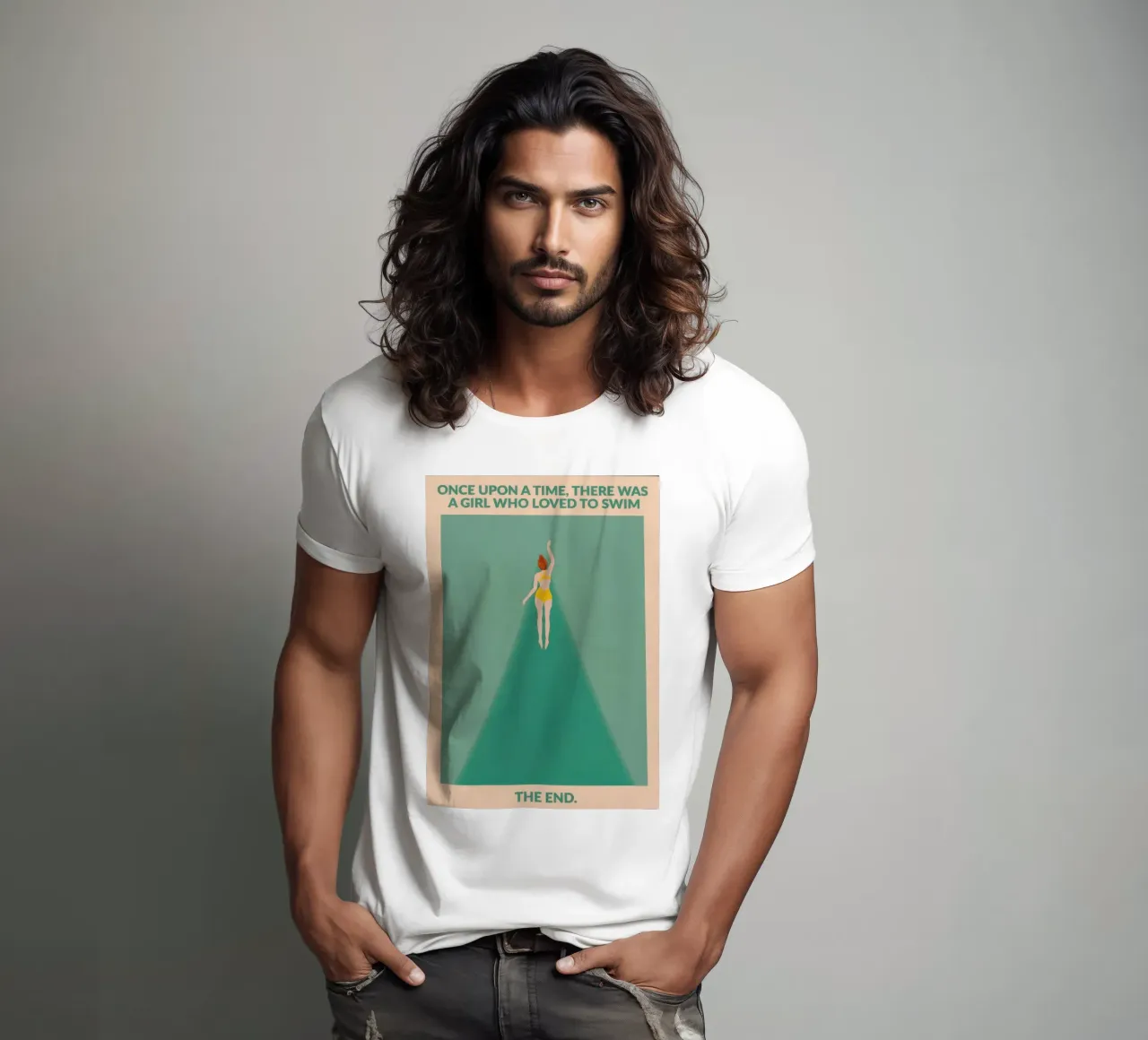 Nuotatore in acque libere (Rosso) t-shirt da burnet