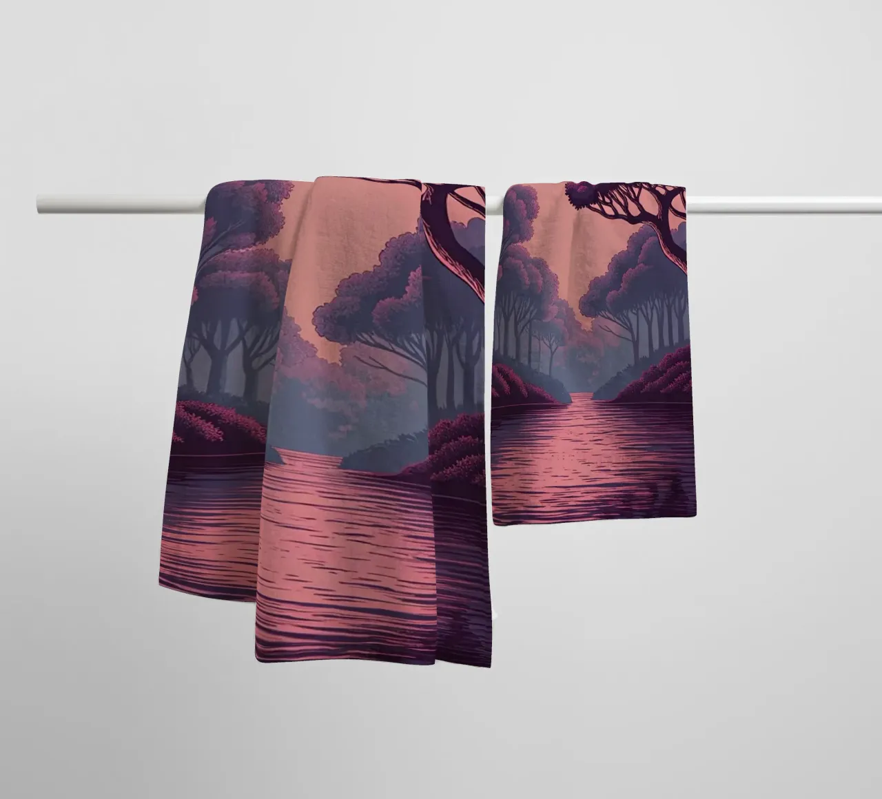Enchanted Twilight Stream towel by Artistic-shop