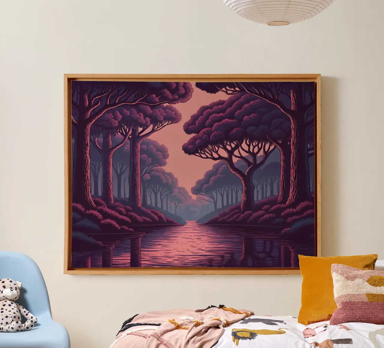 Enchanted Twilight Stream canvas with Floater frame by Artistic-shop