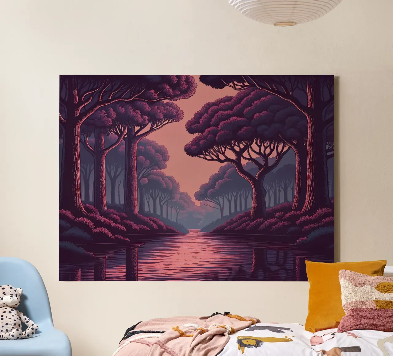 Enchanted Twilight Stream canvas with Floater frame by Artistic-shop