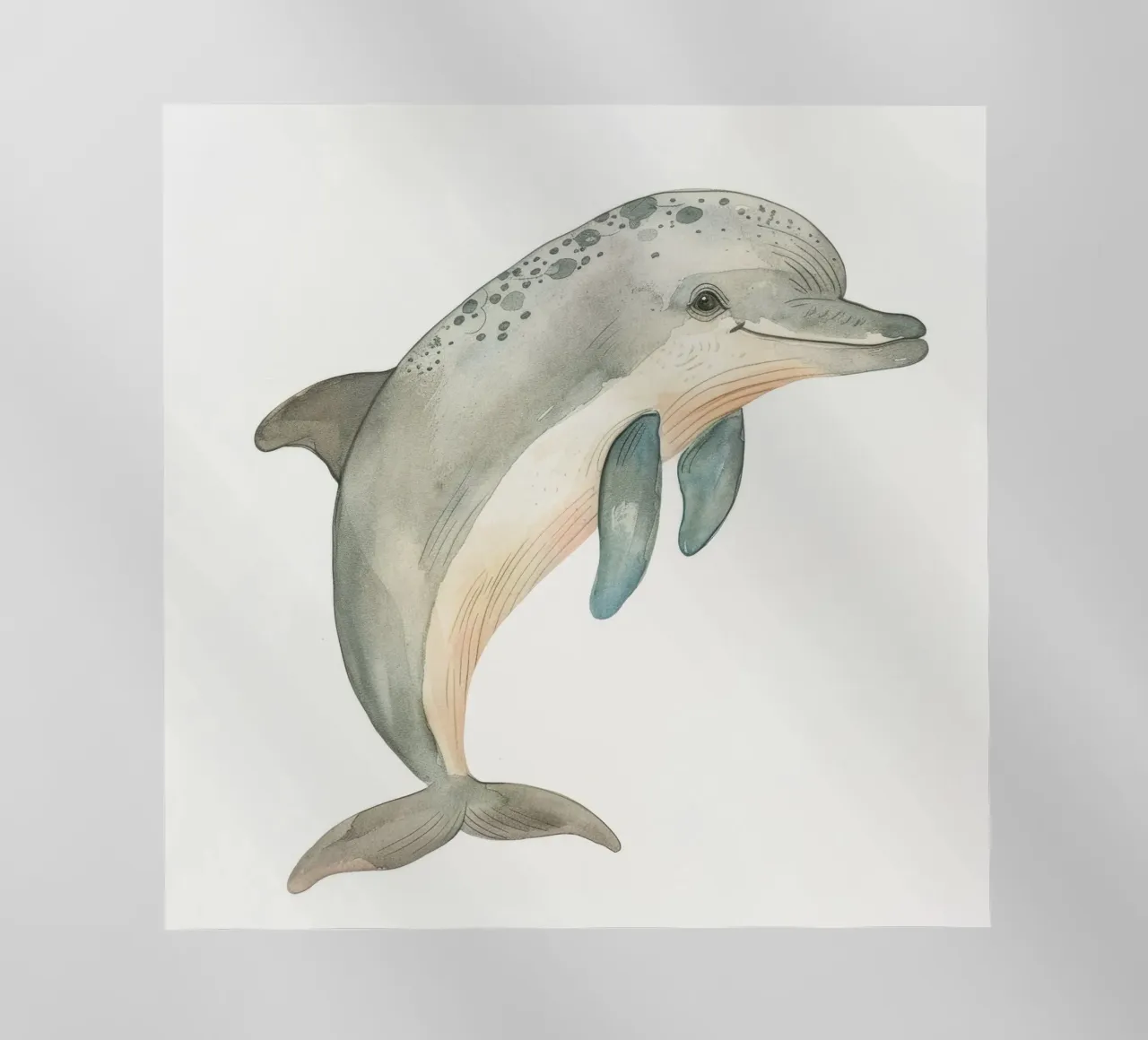 Delfino grazioso - Un delicato esploratore dell'oceano pellicola backlit da DesignDoodle