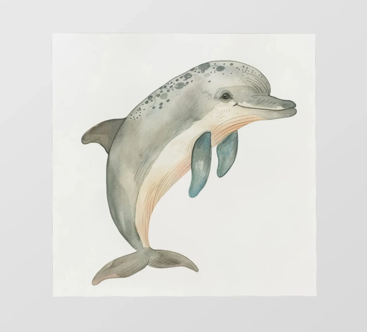 Delfino grazioso - Un delicato esploratore dell'oceano pellicola backlit da DesignDoodle
