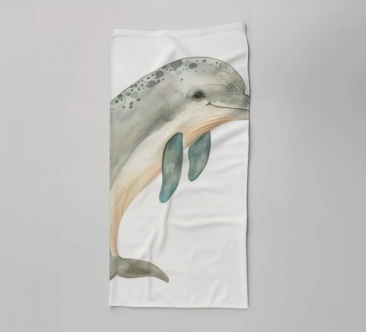 Graceful Dolphin - Un explorateur des océans tout en douceur serviette de bain de DesignDoodle