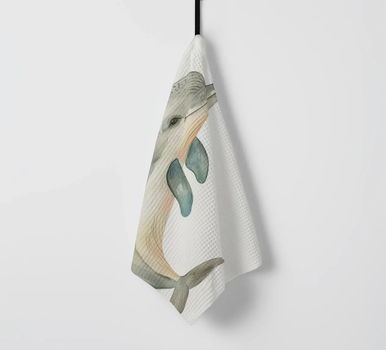 Graceful Dolphin - Un explorateur des océans tout en douceur torchon de DesignDoodle