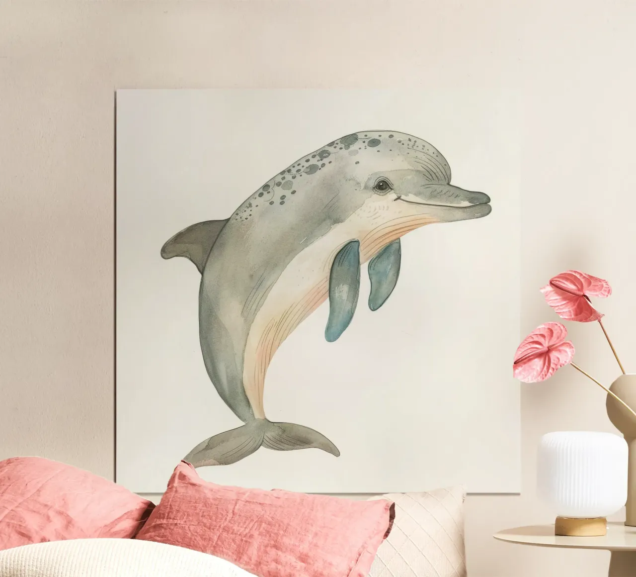 Graceful Dolphin - Un explorateur des océans tout en douceur hahnemühle de DesignDoodle