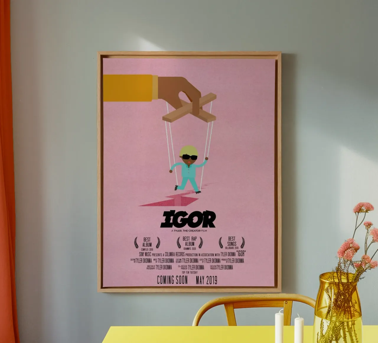 Igor Pink Concert Tyler The Creater tela con Cornice a cassetta da edanfargol