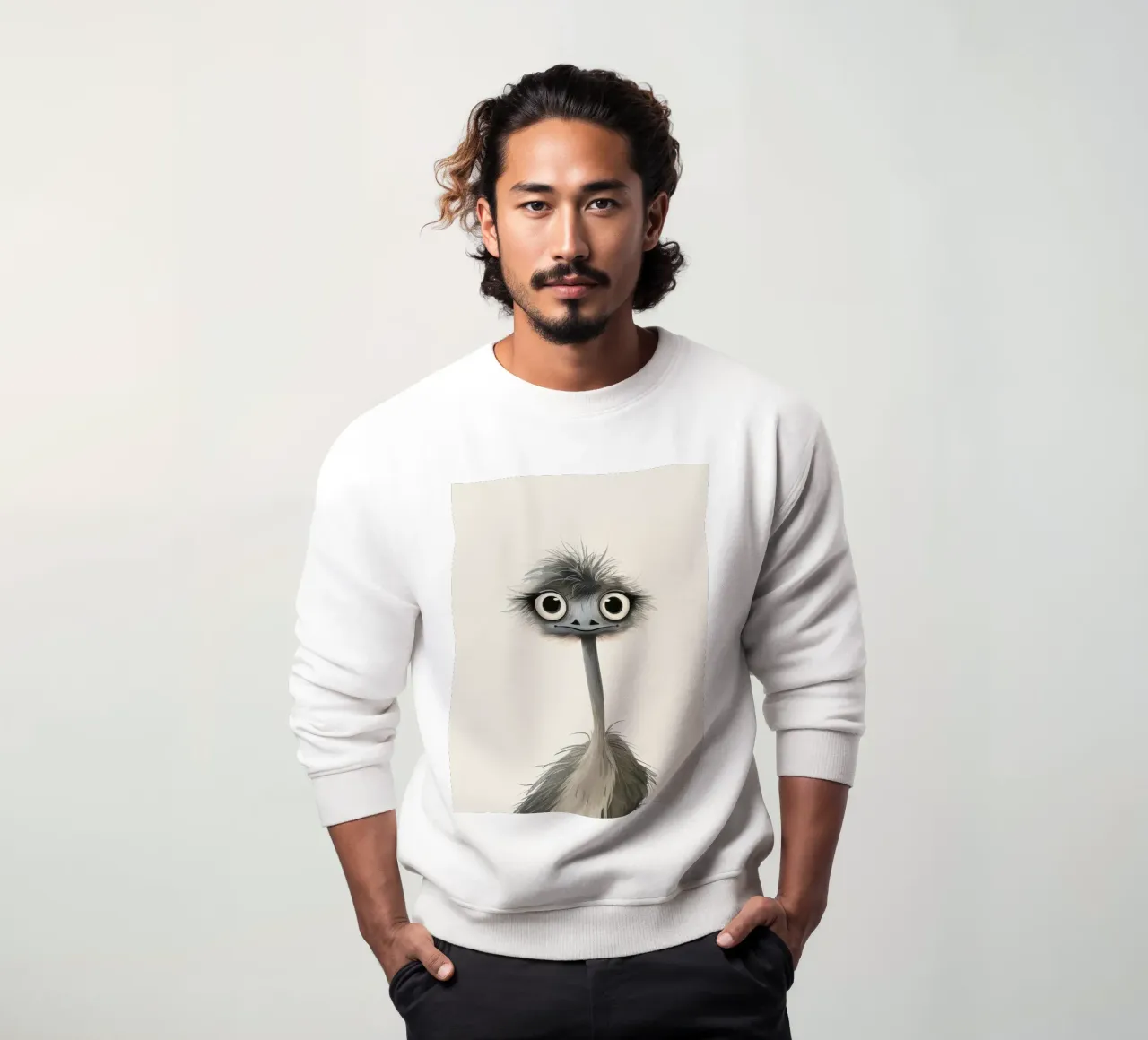 Quirky Emu - Un amico divertente e piumato felpa da DesignDoodle