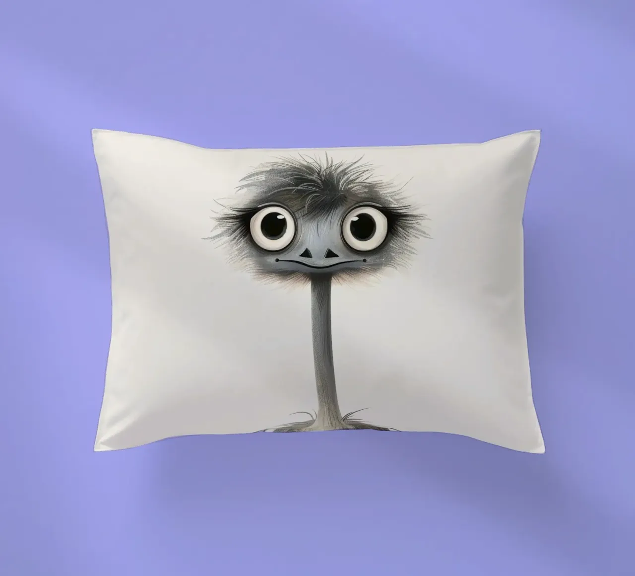 Quirky Emu - Un amico divertente e piumato cuscino da DesignDoodle