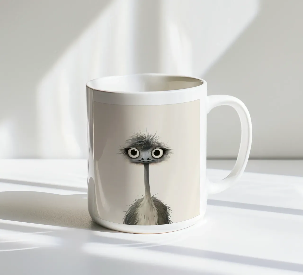 Quirky Emu - Un amico divertente e piumato tazza in ceramica da DesignDoodle
