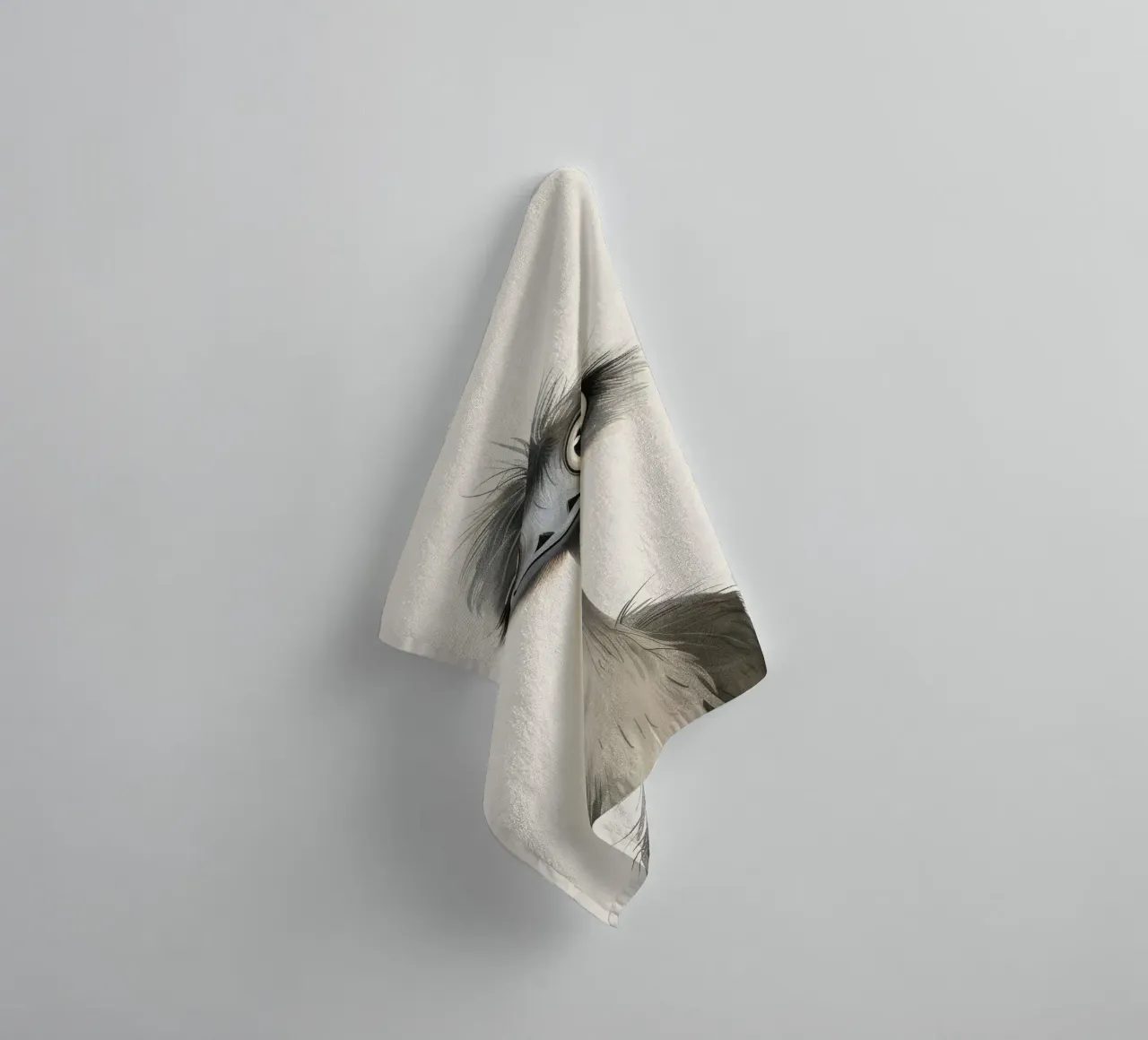 Quirky Emu - Un amico divertente e piumato asciugamano da bagno da DesignDoodle