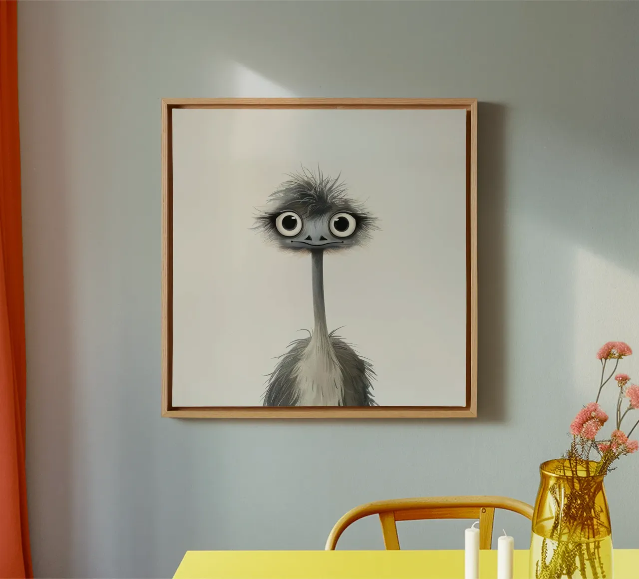 Quirky Emu - A Fun and Feathery Friend canvas by DesignDoodle