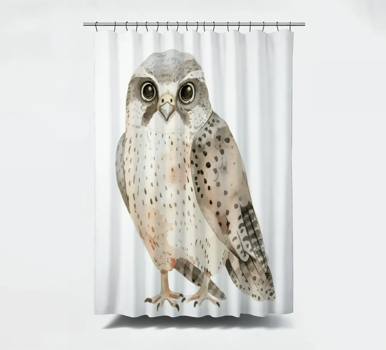 Sleek Falcon - Swift and Stylish Avian shower curtain by DesignDoodle
