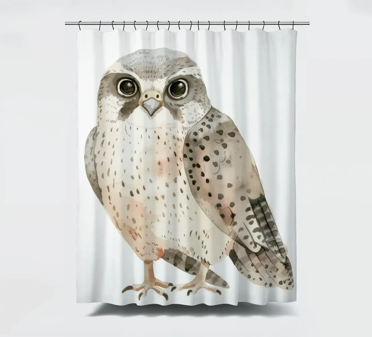 Sleek Falcon - Swift and Stylish Avian shower curtain by DesignDoodle