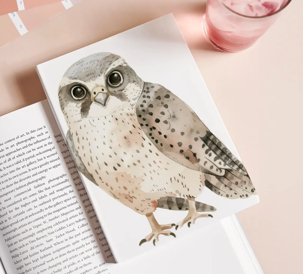 Sleek Falcon - Swift and Stylish Avian notebook by DesignDoodle