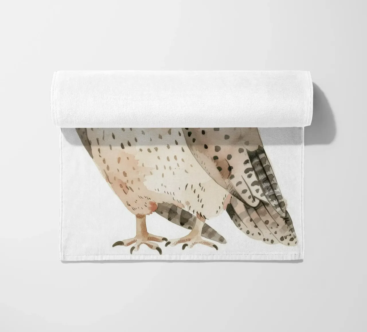 Sleek Falcon - Swift and Stylish Avian beach towel by DesignDoodle