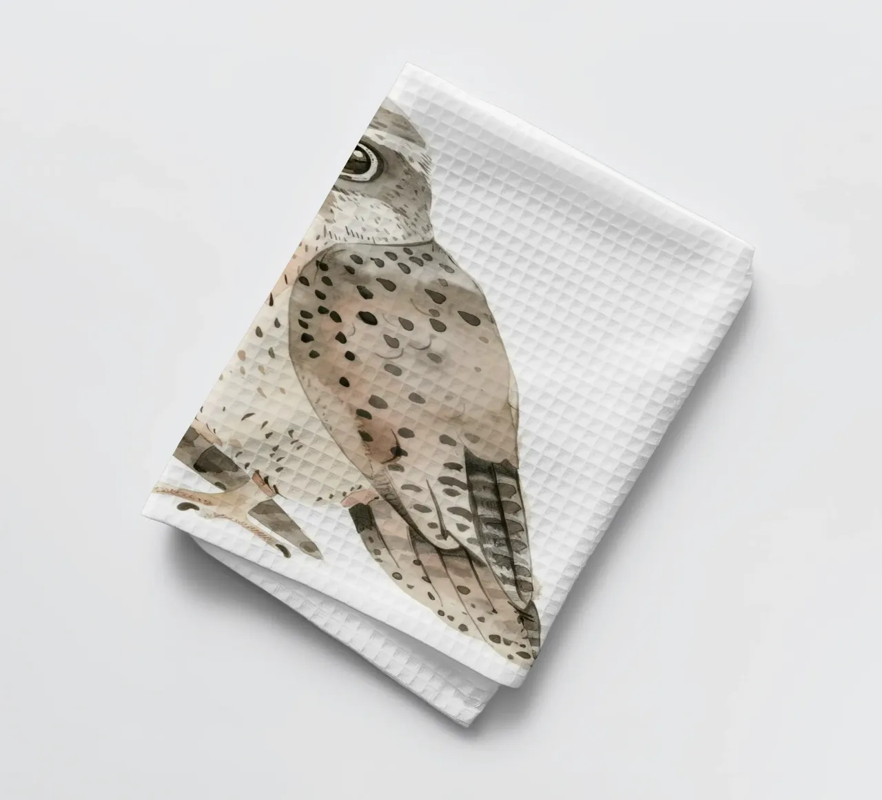 Sleek Falcon - Swift and Stylish Avian tea towel by DesignDoodle