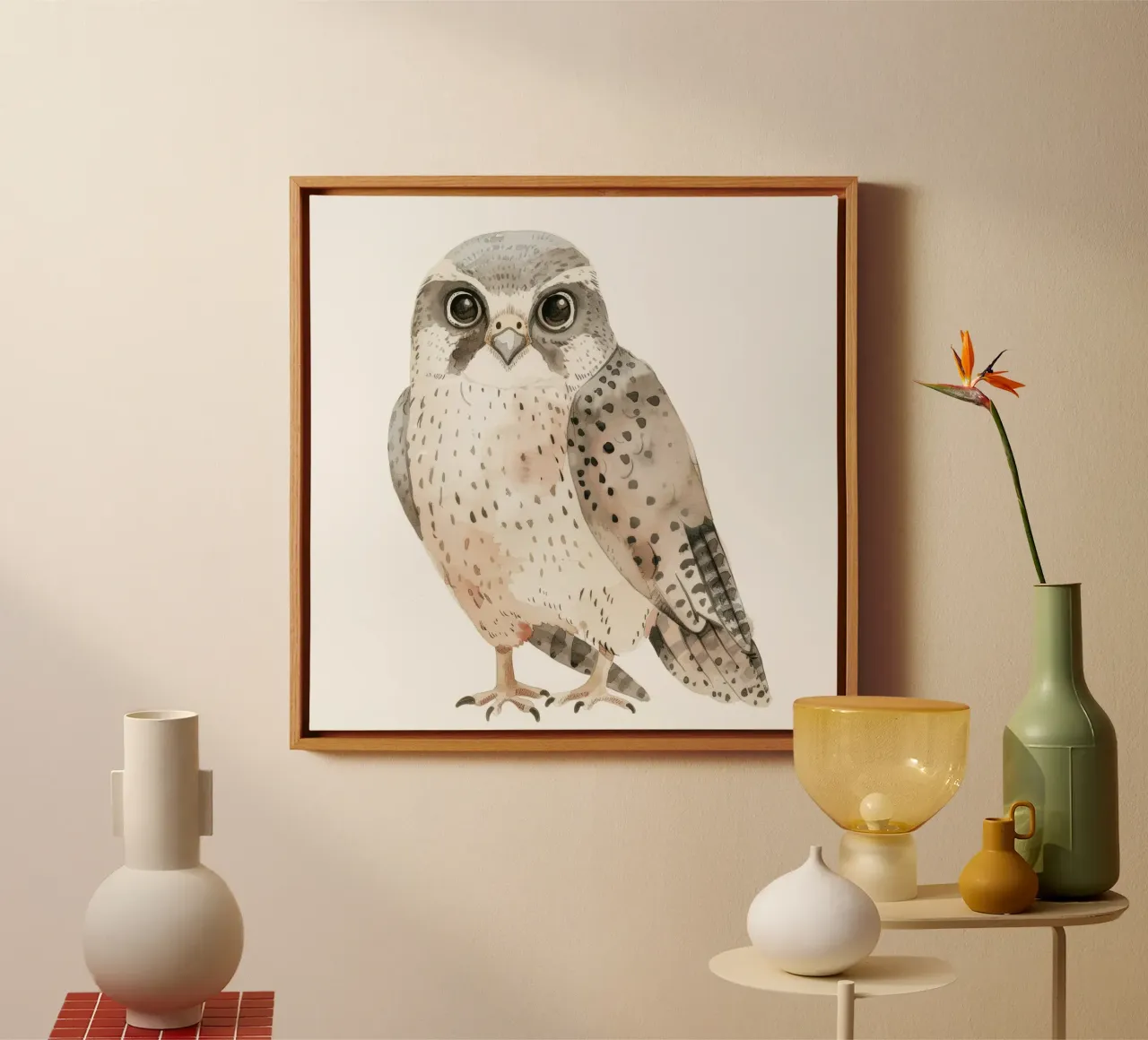 Sleek Falcon - Swift and Stylish Avian canvas by DesignDoodle