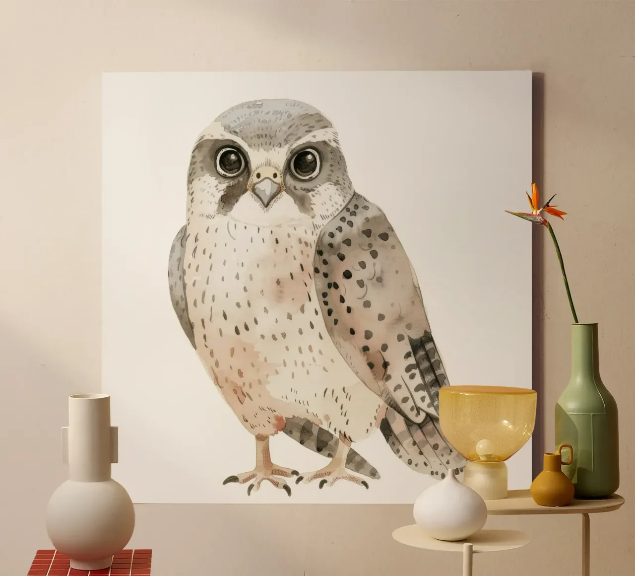 Sleek Falcon - Swift and Stylish Avian canvas by DesignDoodle