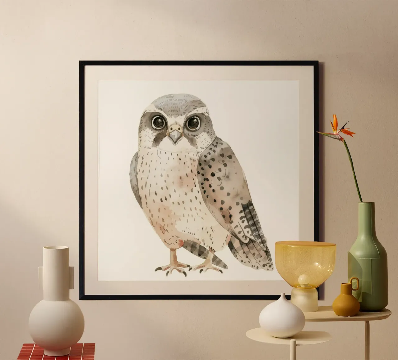 Sleek Falcon - Swift and Stylish Avian hahnemühle by DesignDoodle