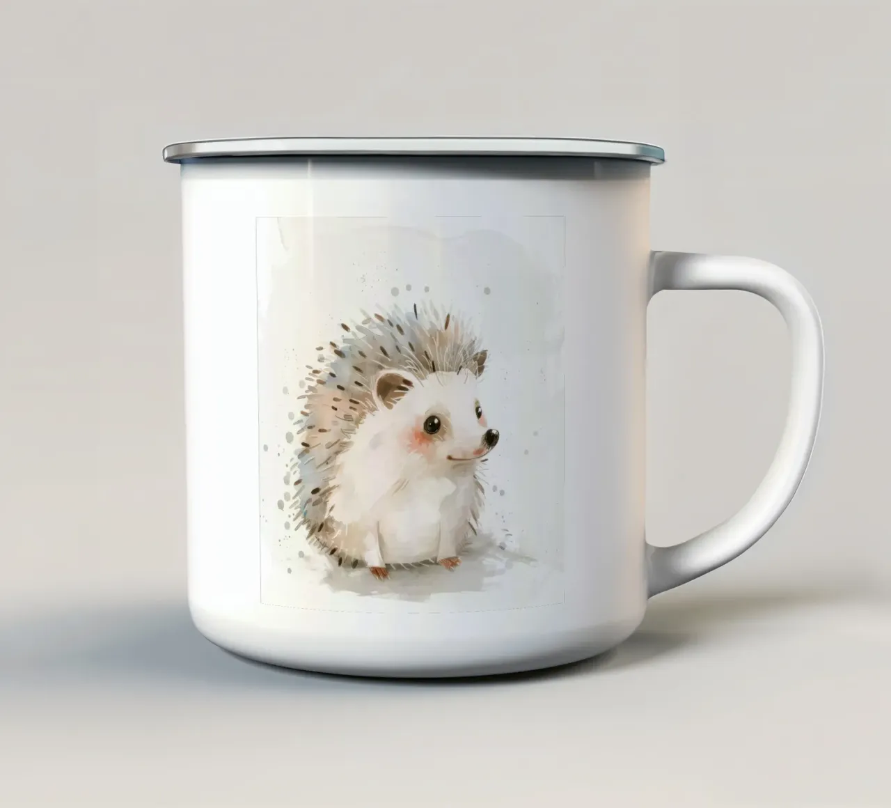 Adorabile riccio - L'amico perfetto del bosco tazza in smalto da DesignDoodle