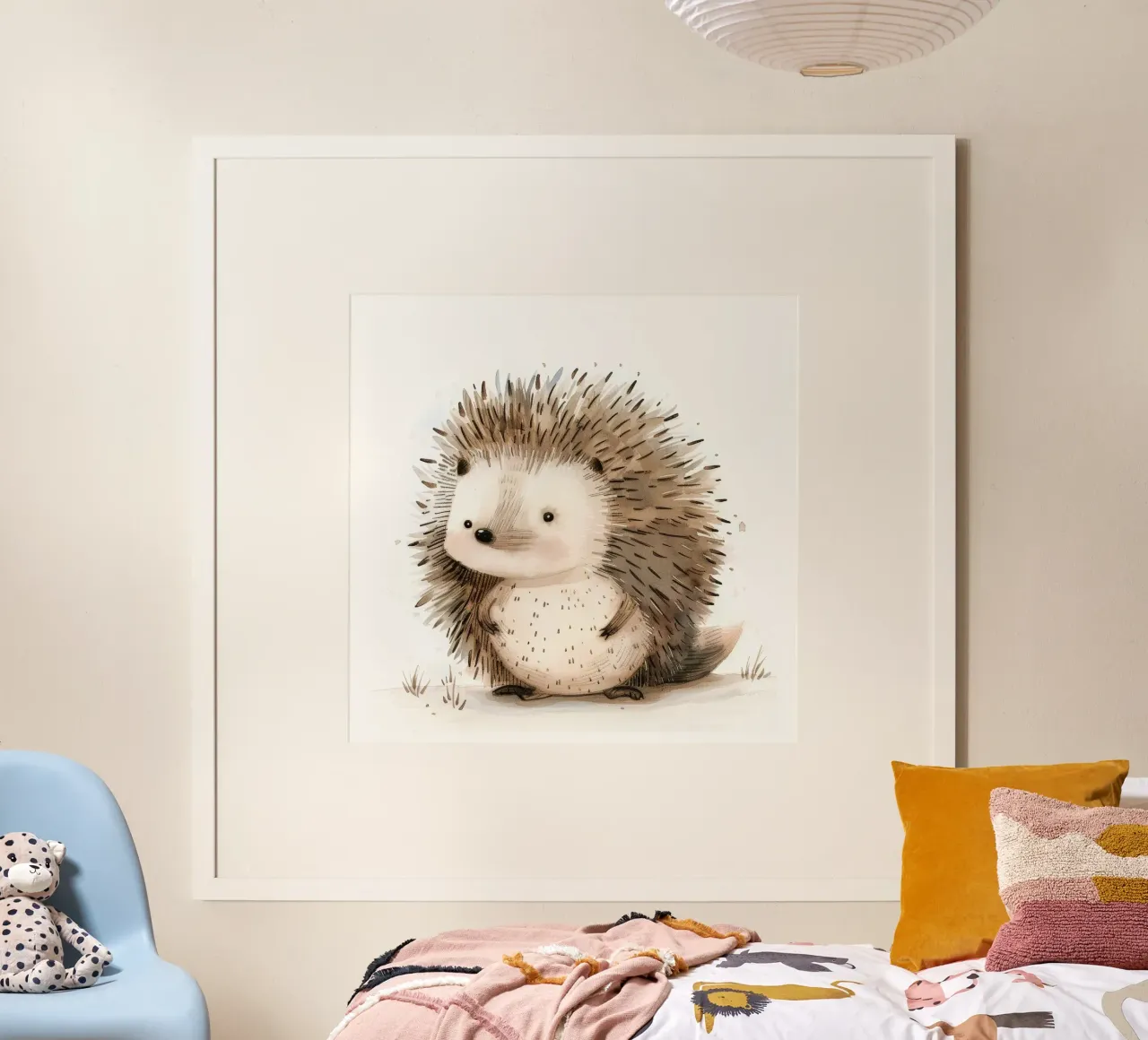 Playful Hedgehog - Nature's Spiky Cutie poster by DesignDoodle