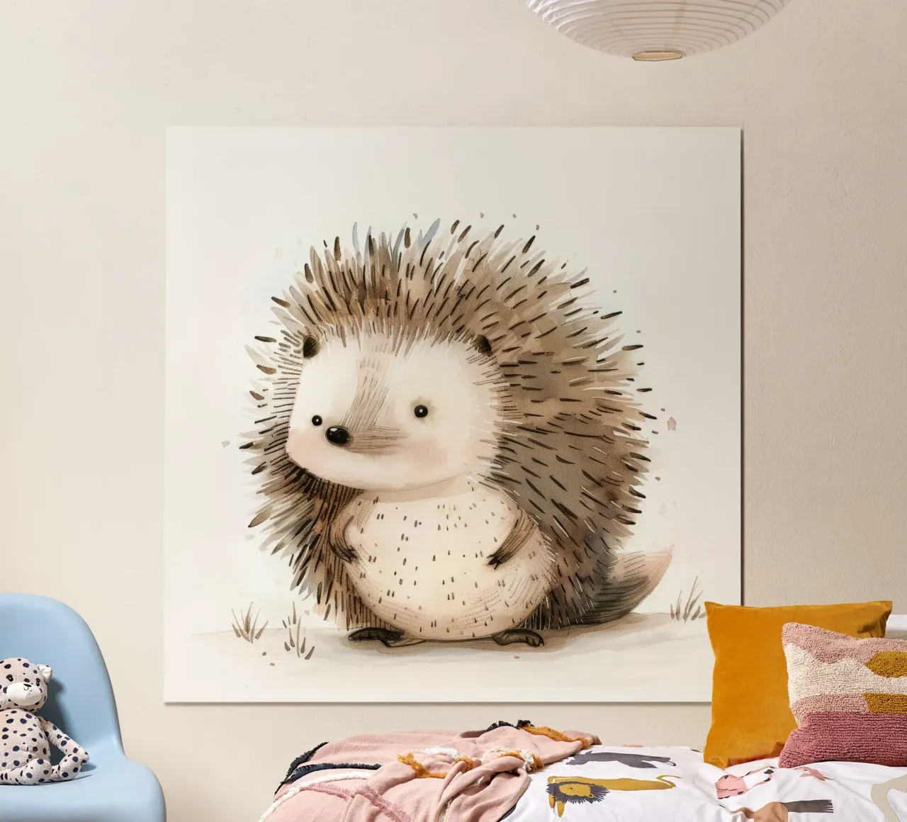 Playful Hedgehog - Nature's Spiky Cutie poster by DesignDoodle