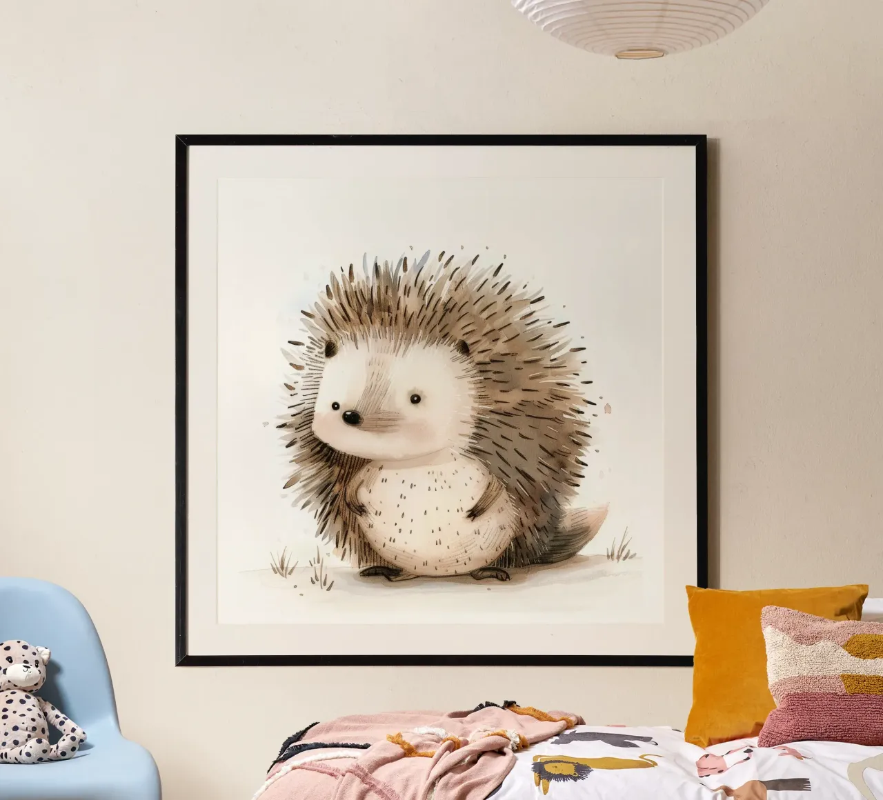 Playful Hedgehog - Nature's Spiky Cutie poster by DesignDoodle