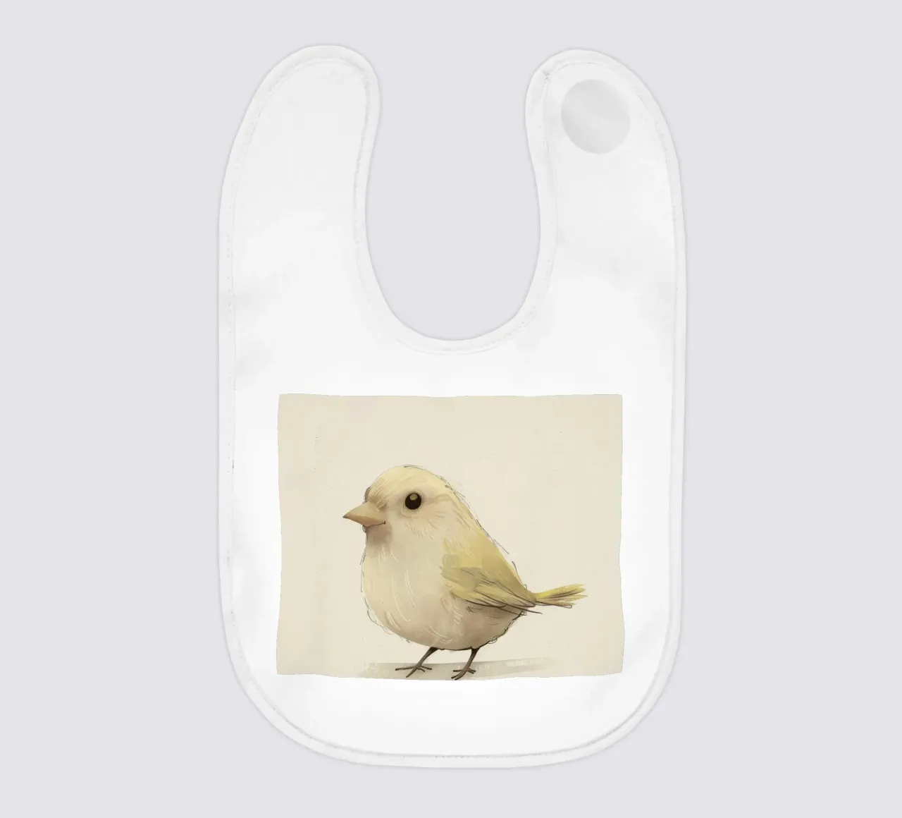 Delicate Yellow Bird - A Touch of Nature's Charm baby bib by DesignDoodle