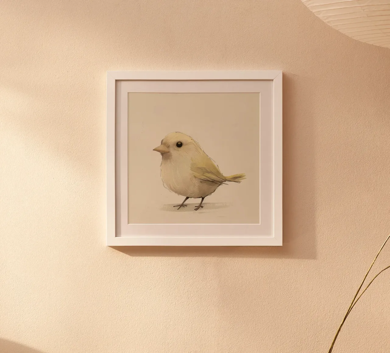 Oiseau jaune délicat - Une touche de charme naturel hahnemühle de DesignDoodle