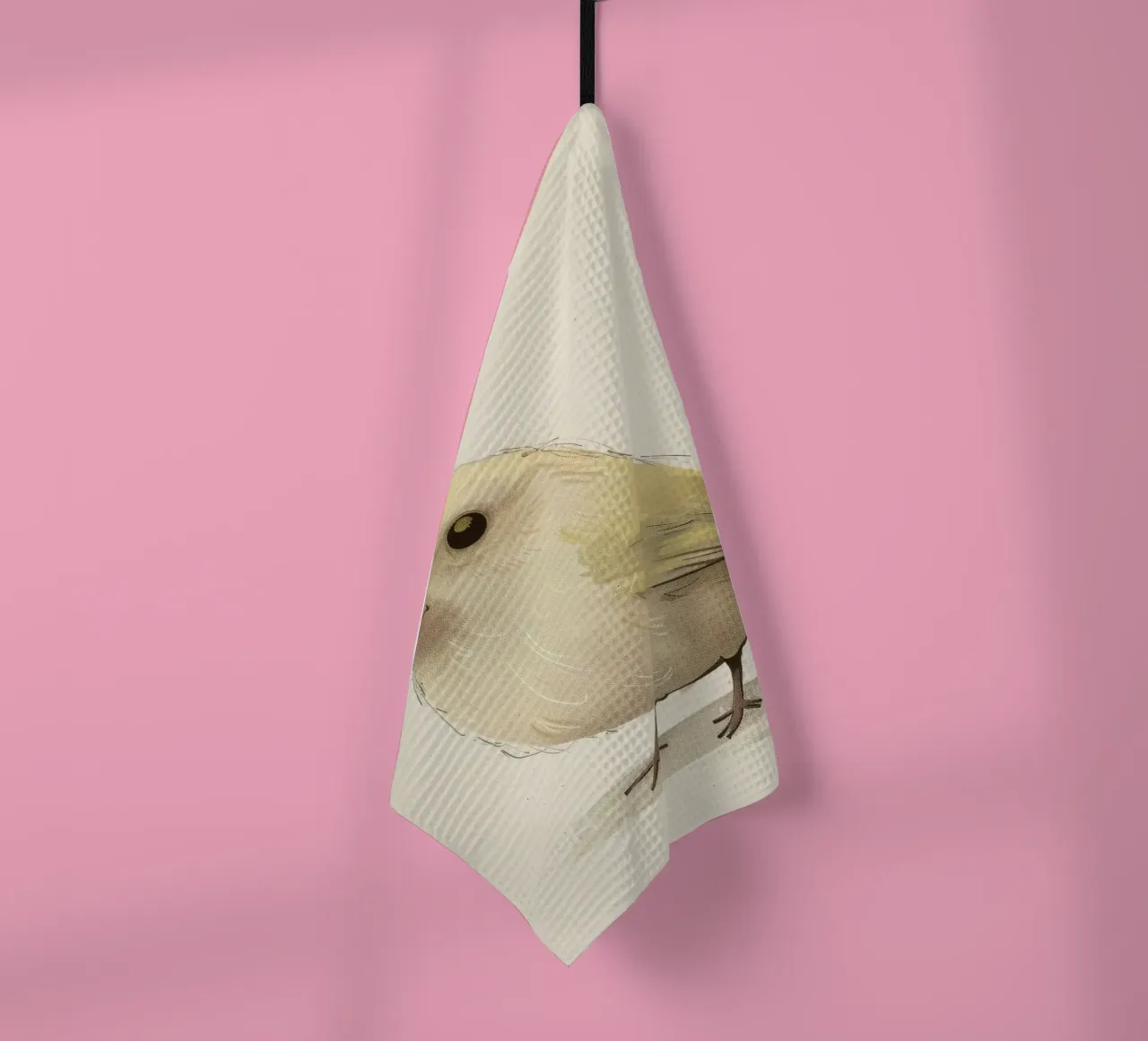 Oiseau jaune délicat - Une touche de charme naturel torchon de DesignDoodle