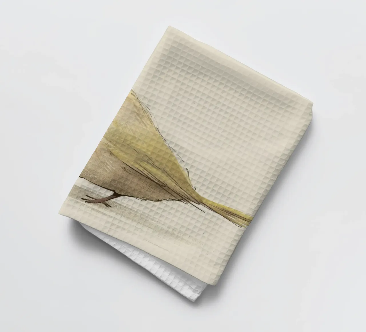 Oiseau jaune délicat - Une touche de charme naturel torchon de DesignDoodle