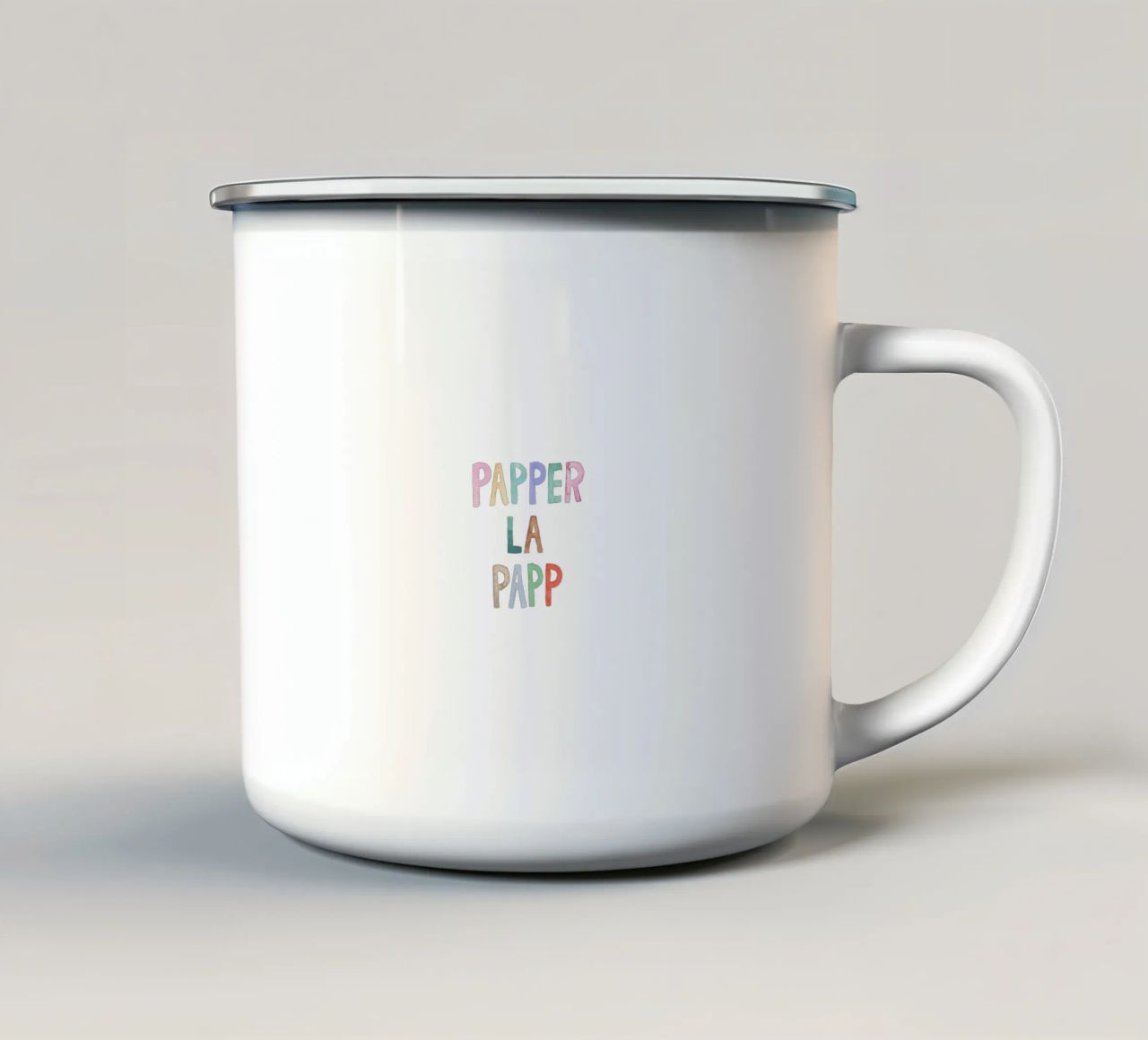 Papperlapapp tazza in smalto da Brushmeetspaper