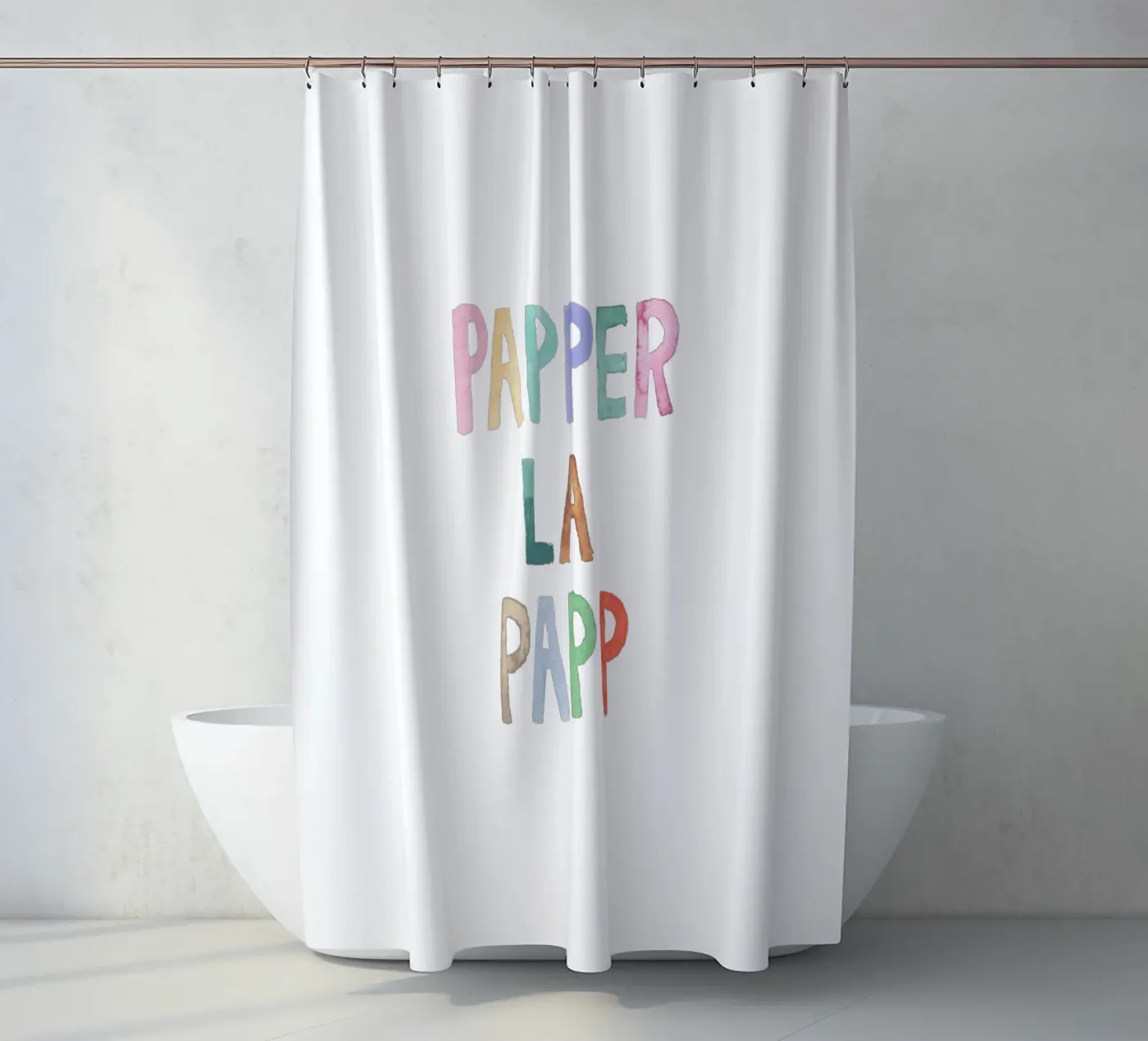 Papperlapapp shower curtain by Brushmeetspaper